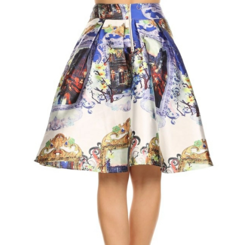 High Waist Printed Skirt - Picture 3 of 4